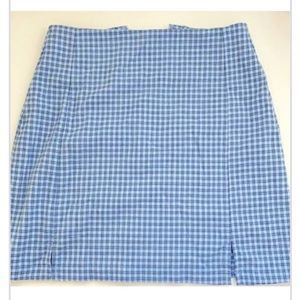 Brandy Melville blue checkered skirt